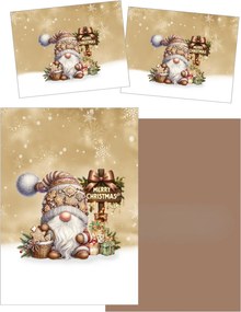 3D obliečky z mikrovlákna GINGER GNOME hnedé Rozmer obliečky: 70 x 90 cm | 140 x 200 cm