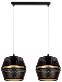 Luster na lanku PARIS 2xE27/60W/230V čierna/zlatá