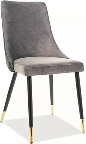 SI Klavírna zamatová stolička sivý