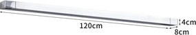 BRILAGI - LED osvetlenie zrkadla do kúpeľne AQUA LINE LED/36W/230V 120 cm IP44 lesklý chróm