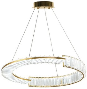 Toolight Toolight, LED krištáľové osvetlenie 60cm, APP1528-CP60, zlatá, OSW-06400