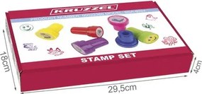 KRUZZEL Súprava pečiatok pre deti 60 ks - Kruzzel