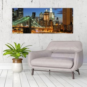 Obraz - Most s New Yorkom (120x50 cm)