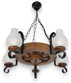 Brilagi - Luster na reťazi ROATA 5xE14/40W/230V buk/orech