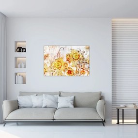 Obraz - Slnečnica, maľba (90x60 cm)