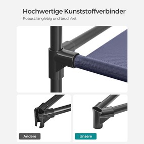 Šatníková skriňa s poťahom z netkanej textílie, skladacia skriňa, modrá