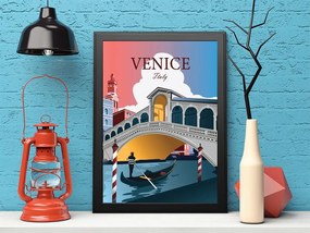 Poster Benátky - Poster 50x70cm + čierny rám (71,8€)
