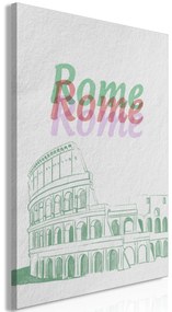Artgeist Obraz - Rome in Watercolours (1 Part) Vertical Veľkosť: 40x60, Verzia: Na talianskom plátne