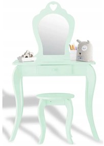 Detský toaletný stolík v mentolovej farbe