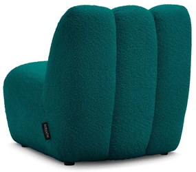 Tyrkysovomodré kreslo z textílie buklé Janissaire – Bobochic Paris