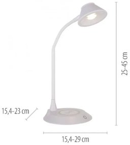 JUST LIGHT. 14414-16 -LED stmievateľná stolná lampa s nabíjaním PUCKI LED/4,5W/230V biela