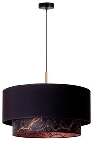 Duolla - Luster na lanku NANTES 1xE27/15W/230V pr. 45 cm čierna/medená