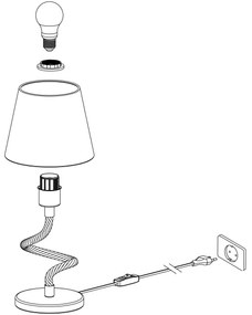 Eglo 43199 - Stolná lampa RAMPSIDE 1xE27/28W/230V