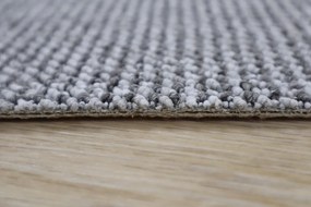 Spoltex, Metrážny koberec Texas 22 silver, na mieru, šíře 4m, šedá, filc, chodba / predsieň