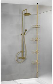 WENKO 24569100-Rohová polica DOLCEDO 31x275 cm zlatá