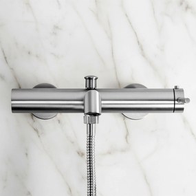 Rea Foss, vaňová batéria s ručnou sprchovou súpravou, brúsená oceľ, REA-B6892