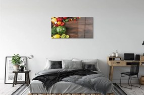 Obraz na skle Melón paradajky kôpor 100x50 cm