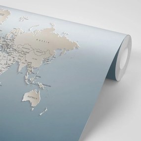 Samolepiaca tapeta mapa sveta v originálnom prevedení - 300x200