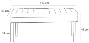 Lavice VINA I s úložným prostorem 110 cm ořech/šedá
