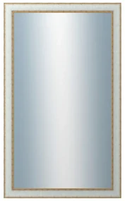 DANTIK - Zrkadlo v rámu, rozmer s rámom 60x100 cm z lišty DOPRODEJMETAL bielozlatá (3023)