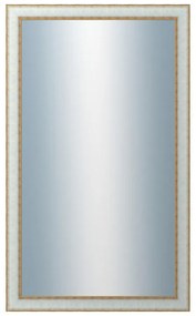 DANTIK - Zrkadlo v rámu, rozmer s rámom 60x100 cm z lišty DOPRODEJMETAL bielozlatá (3023)