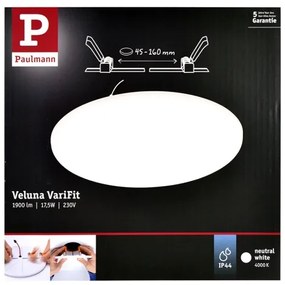 Paulmann 92392 - LED/17,5W IP44 Kúpeľňové podhľadové svietidlo VARIFIT 230V