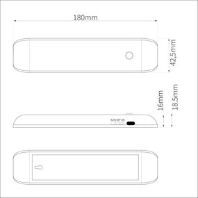 LED svietidlo Seb, 1x LED 1w 4000k, w, (18 cm)