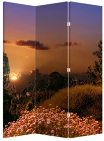 Paraván - Príroda so západom slnka (126x170 cm)