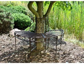 Čierna kovová záhradná lavica Narvi - Garden Pleasure