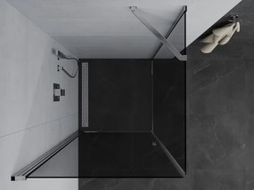 Mexen Pretoria sprchovací kút 90x90cm, 6mm sklo, chrómový profil-šedé sklo, 852-090-090-01-40