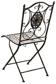 Kovová skladacia stolička Sibell (SET 2 ks) - Bronzová