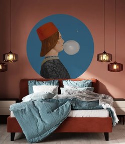 WALLCOLORS Dots Boy with Bubble Gum blue - tapeta POVRCH: Prowall Sand