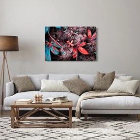 Abstraktný obraz exotických kvetov (90x60 cm)