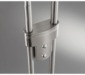 LED stmievateľná stojacia lampa v striebornej farbe (výška 150 cm) Dent – Fischer &amp; Honsel