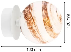 Argon 8454 - Nástenné svietidlo FABIO 1xE14/7W/230V alabaster biela