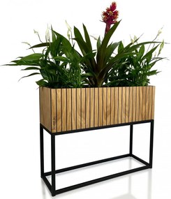 Kvetináč z prírodnej dubovej dyhy LOFT FIORINO 62X22X50 cm