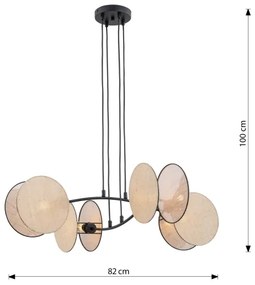 Luster na lanku MOTIF 4xE14/10W/230V béžová