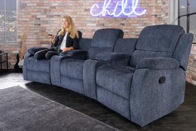 Sedacia súprava Relax 42814 Hollywood 3-sedenie Tmavošedá látka - Komfort-nábytok