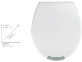 WENKO 25005100-WC sedadlo SECURA 37x44 cm biele/sivé