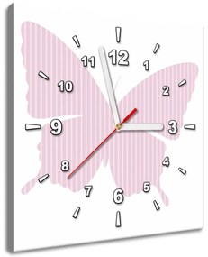 Gario Obraz s hodinami Pásikavý motýlik Rozmery: 30 x 30 cm