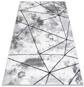 Moderný koberec COZY Polygons, geometrický , trojuholníky - Štrukturálny, dve vrstvy rúna, šedá Veľkosť: 140x190 cm