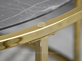 Konferenčný stolík Grande (mramorovo sivá + zlatá). Akcia -20%. Vlastná spoľahlivá doprava až k Vám domov. 1111620