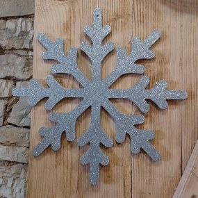 DECOLED Snehová vločka IV, priemer 40 cm, strieborná