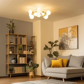 Brilagi - LED Prisadený luster MILLA 10xG9/3W/230V zlatá/biela