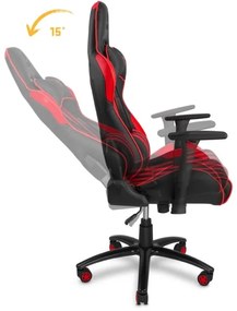 Yenkee - Herná stolička čierna/červená