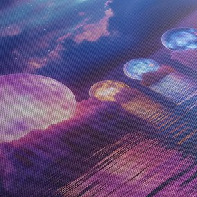 Obraz - Planéty na vode (90x60 cm)