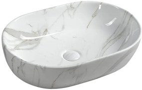 Sapho Sapho, DALMA keramické umývadlo 59x14x42 cm, carrara, MM417