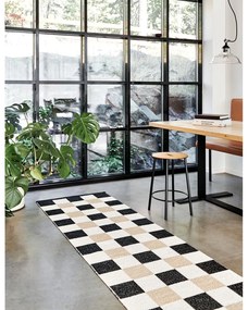 Čierno-krémový vnútorný a vonkajší behúň 70x160 cm Pix Black Vanilla – Pappelina