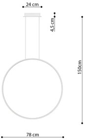 Thoro TH.175 - LED Luster na lanku RIO LED/50W/230V CRI90 3000K pr. 78 cm zlatá