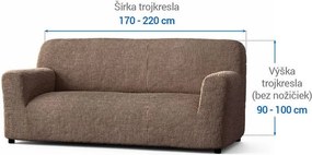 Bielastické poťahy COSTINA oriešková trojkreslo (š. 170 - 220 cm)